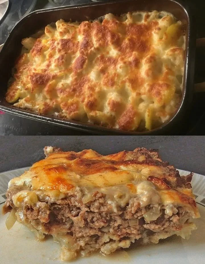 Blumenkohl mit Hackfleisch zubereitet in einer Pfanne