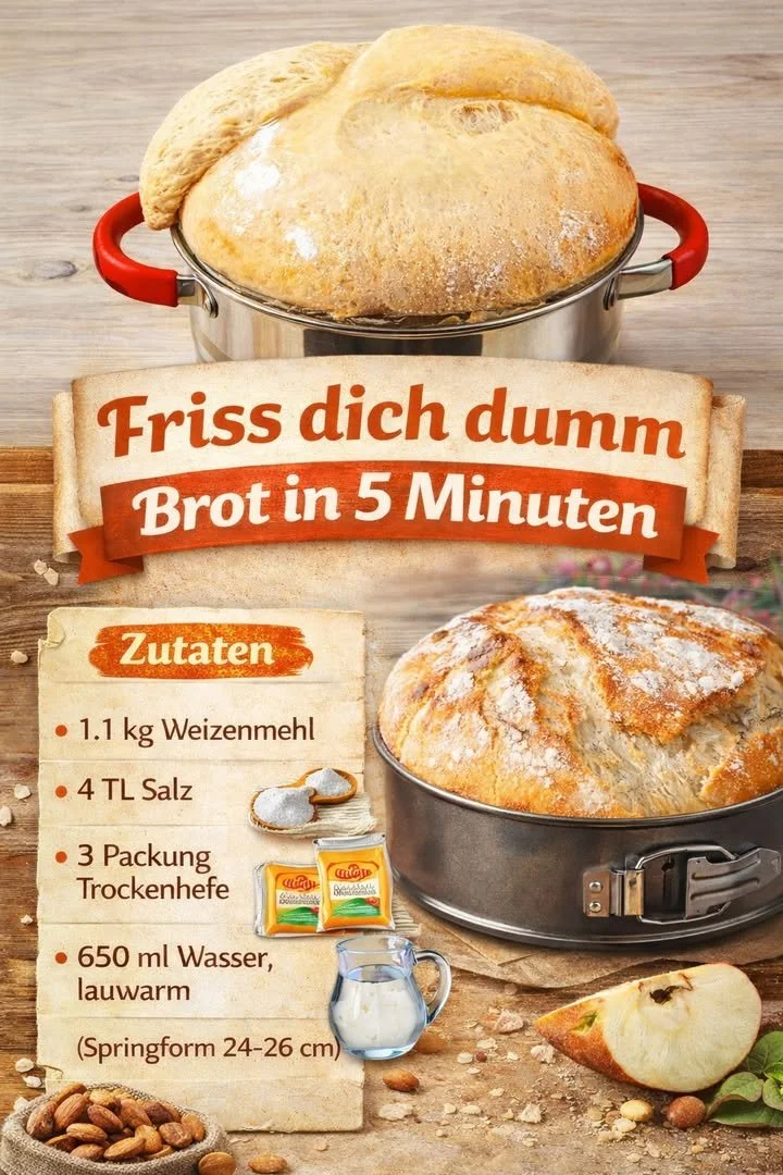 Frisches Brot in nur 5 Minuten zubereiten