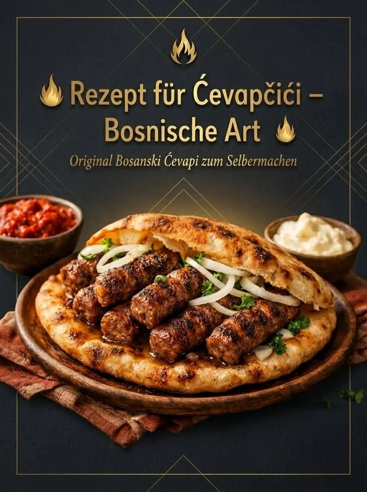 Hausgemachte Cevapcici nach dem Original-Rezept zubereitet