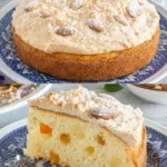 Leckere Colomba-Torte, italienische Oster-Spezialität, kunstvoll dekoriert.