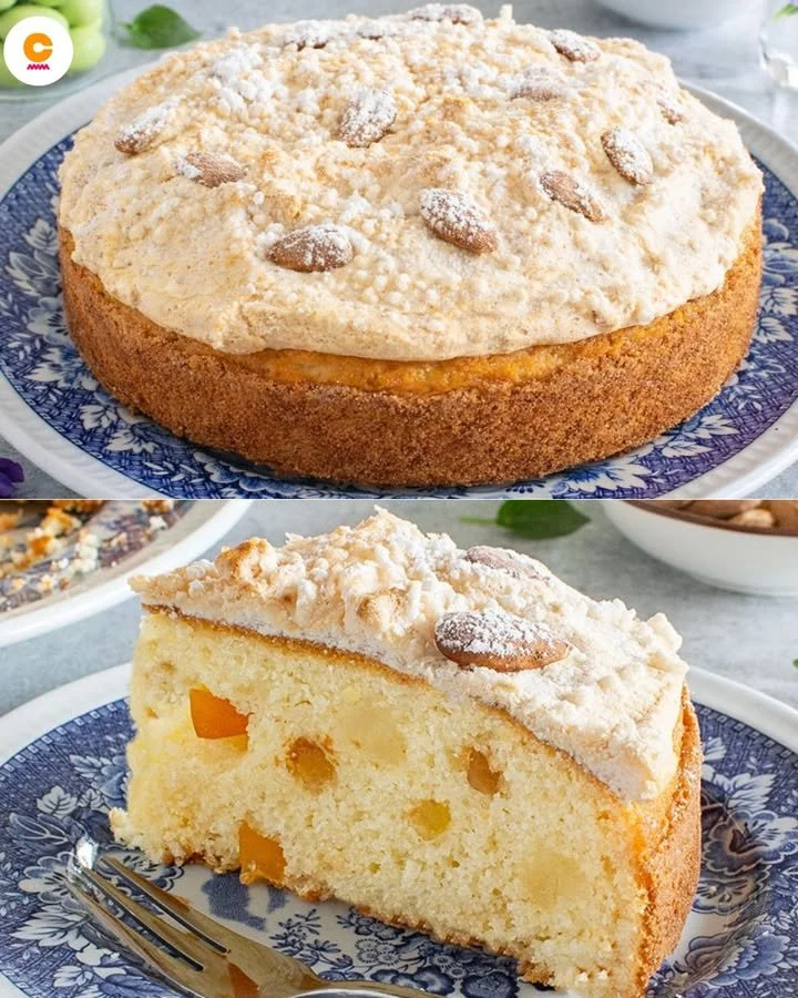 Leckere Colomba-Torte, italienische Oster-Spezialität, kunstvoll dekoriert.