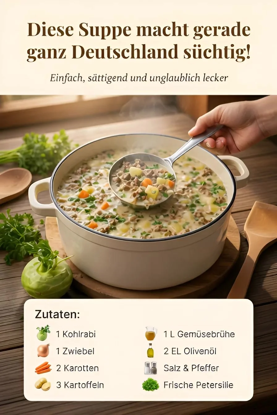 Leckere Suppe, die in Deutschland gerade beliebt ist