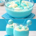Eiskönigin Cocktail in einem stilvollen Glas mit Eis und Dekoration.