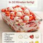 Leckeres Erdbeercreme Dessert mit frischen Erdbeeren und cremiger Textur.