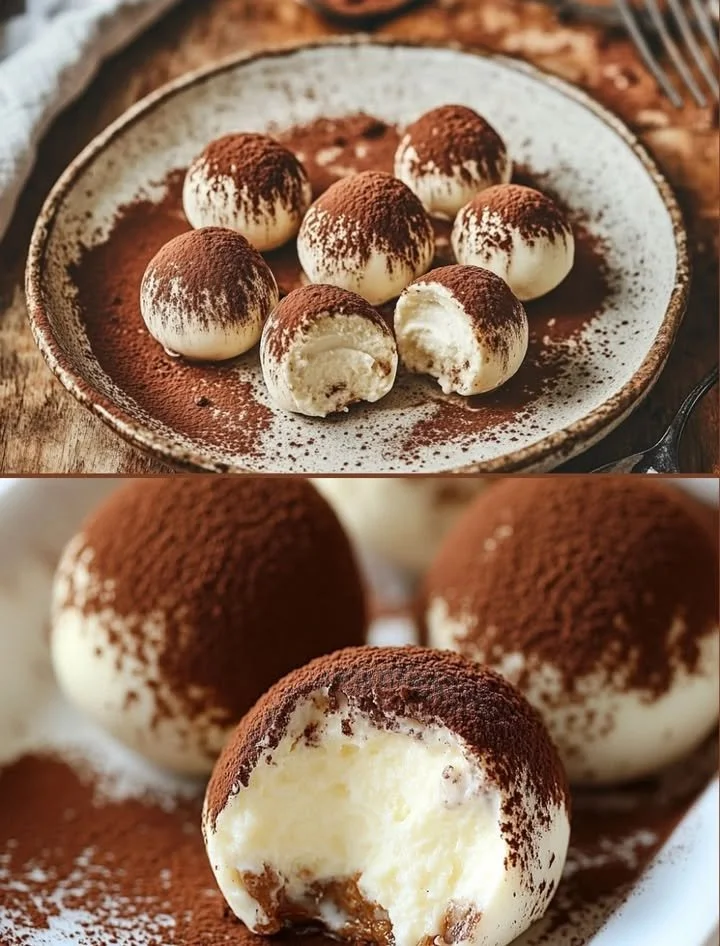 Fantastische Tiramisu-Kugeln in einer ansprechenden Präsentation