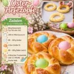 Fluffige Oster-Hefezöpfe frisch aus dem Ofen