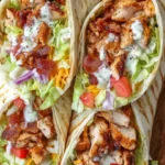 Gegrillter Chicken Chipotle Wrap mit Hähnchen und Chipotle-Sauce