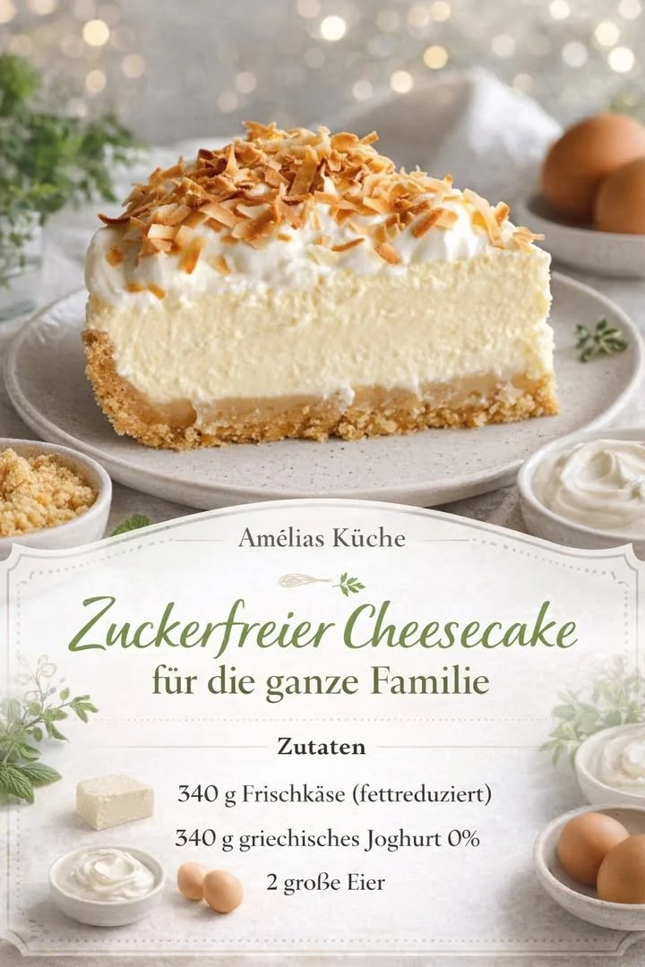 Gesunder Cheesecake mit frischen Zutaten und leckerer Cremefüllung.