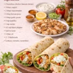 Hähnchen Shawarma Wrap serviert in einem frischen Fladenbrot