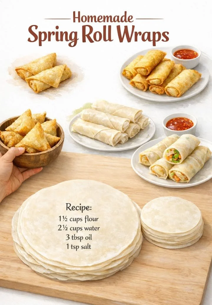 Hausgemachte Frühlingsrollen-Wraps mit frischen Gemüsefüllungen