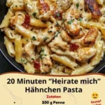 Leckere Hähnchen-Pasta für romantische Dinner-Events