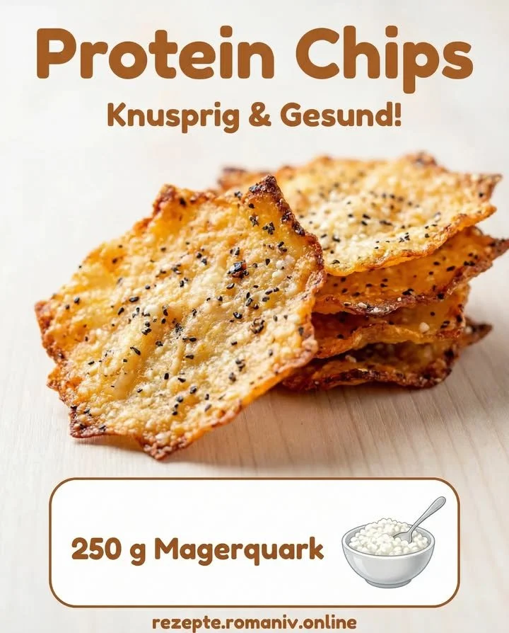 Köstliche Hüttenkäse Chips auf einem Holztablett