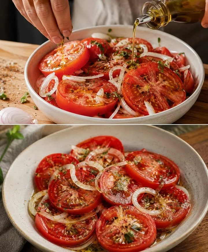 Italienischer Tomatensalat mit frischen Zutaten
