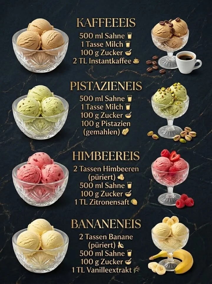 Selbstgemachtes Kaffeeis in einer Schüssel auf einem Tisch