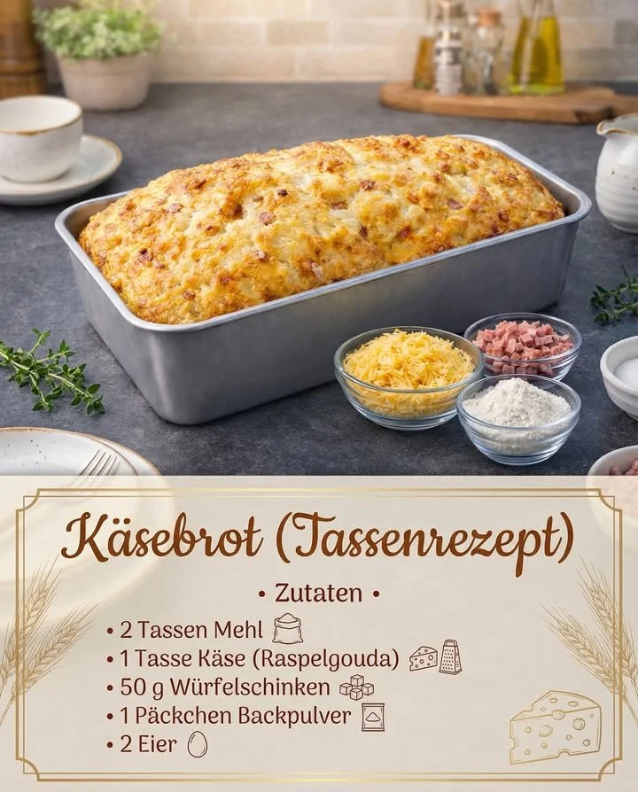 Ein frisches Käsebrot mit verschiedenen Käsesorten auf einem Holzbrett