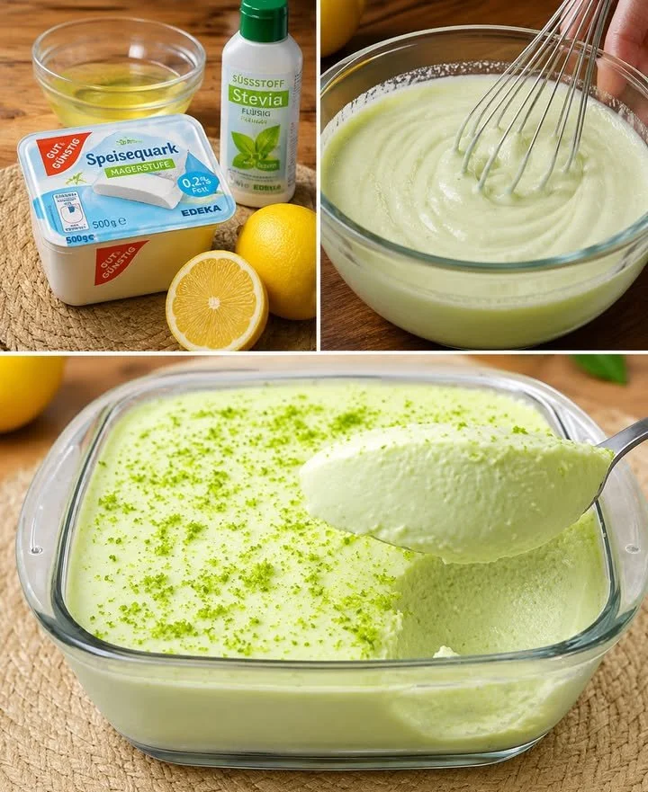 Kilo-Kick Rezept mit Quark und Zitrone auf einem Teller ragefe