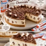 Kinder Riegel Traum-Cheesecake mit Schokoladengeschmack und einer cremigen Textur