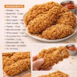 Knusprig gebratenes Hähnchen im Restaurantstil, perfekt gewürzt und zubereitet.