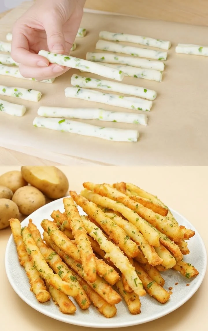 Knusprige Ofen-Kartoffelsticks frisch aus dem Ofen