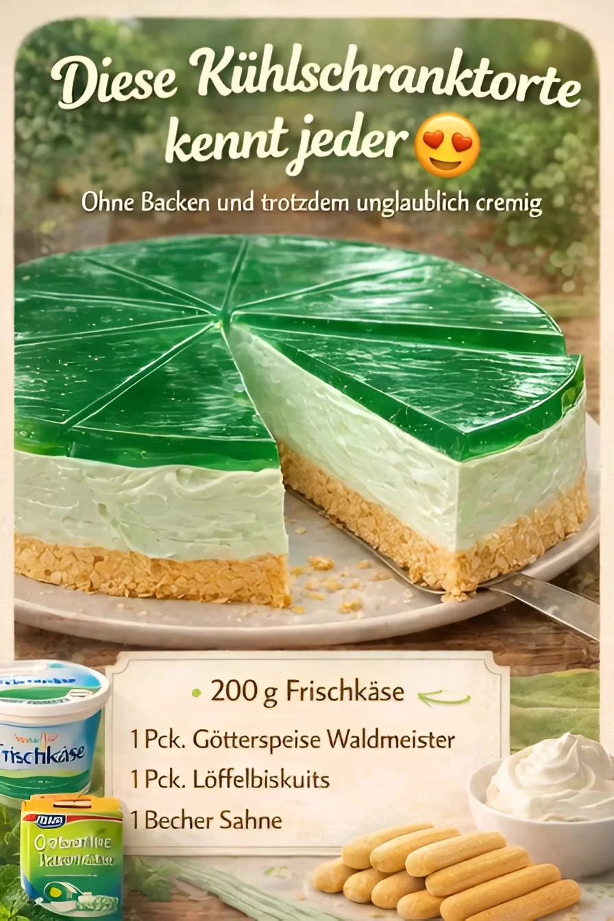Leckere Kühlschranktorte mit Schichten aus Keksen und Creme