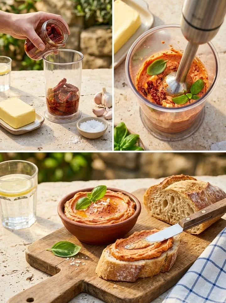 Gericht mit legendärer Tomatenbutter auf frischem Brot