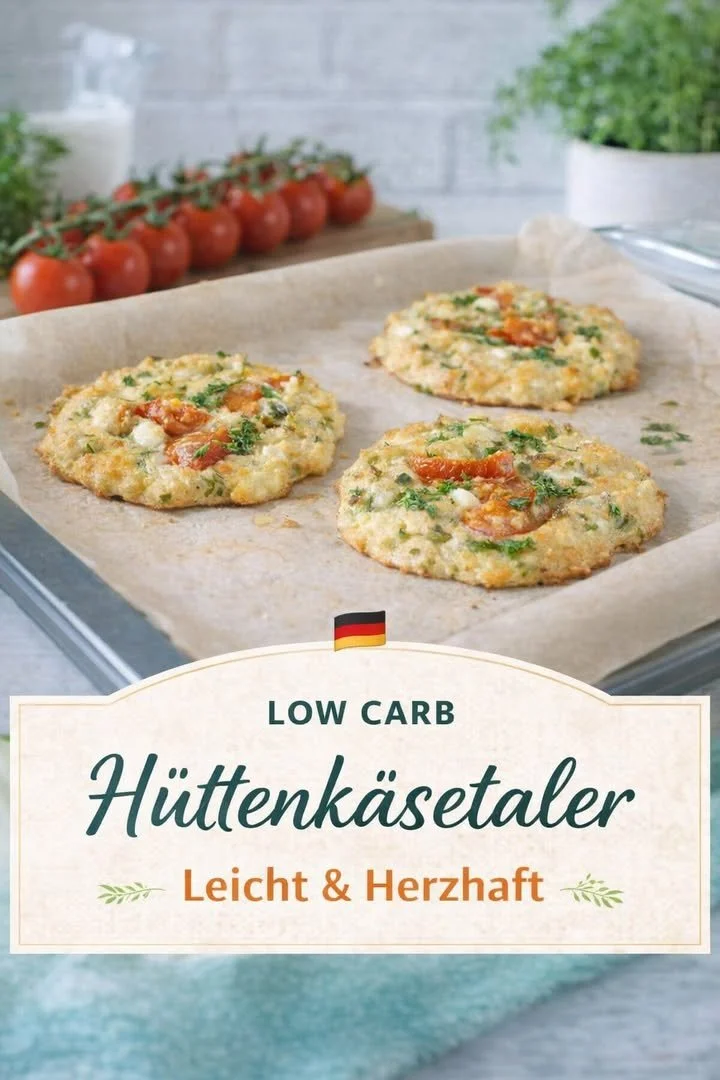 Low Carb Hütten Käsetaler auf einem Teller, gesund und nahrhaft.