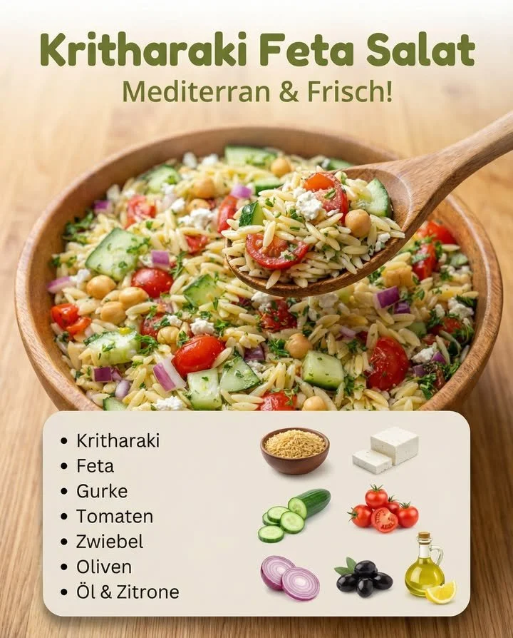 Frischer mediterraner Salat mit Gemüse und Feta-Käse
