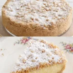 No-Bake Vanillekuchen auf einem Teller mit frischen Vanilleschoten