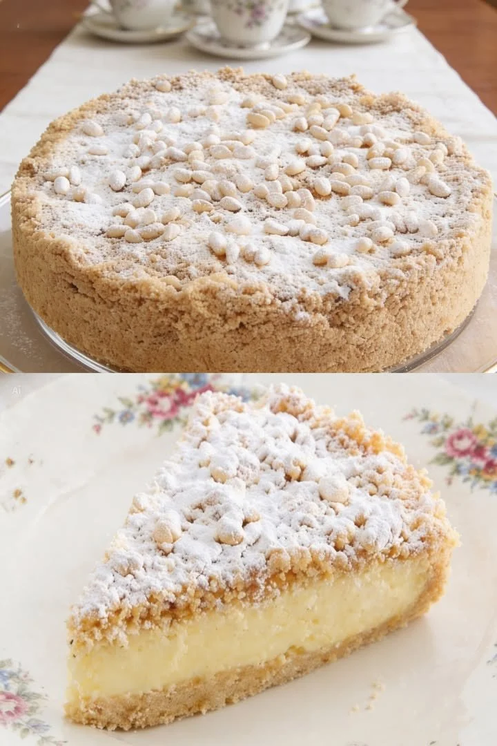 No-Bake Vanillekuchen auf einem Teller mit frischen Vanilleschoten