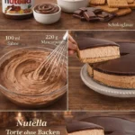 Leckere Nutella-Torte mit schokoladiger Creme und Nüssen