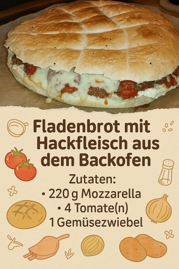 Leckeres Ofen-Fladenbrot frisch aus dem Backofen