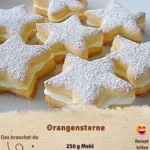Leckere Orangensterne für die Weihnachtszeit, selbstgebackene Kekse