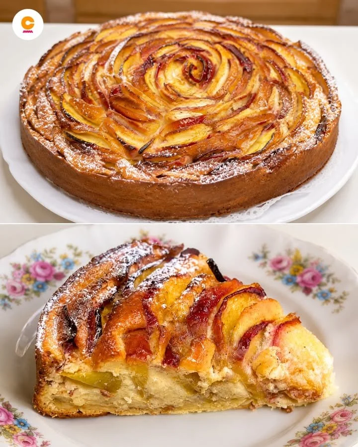Pfirsichtorte ohne Mehl - glutenfreies Rezept mit frischen Pfirsichen