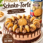 Prinzen Rolle Schoko-Traumtorte mit Schokoladenüberzug und Keksboden