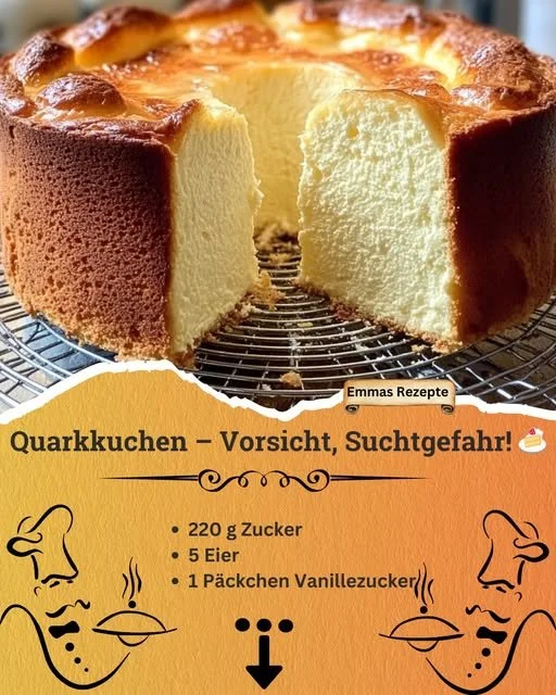 Schneller Quarkkuchen zubereitet in 5 Minuten