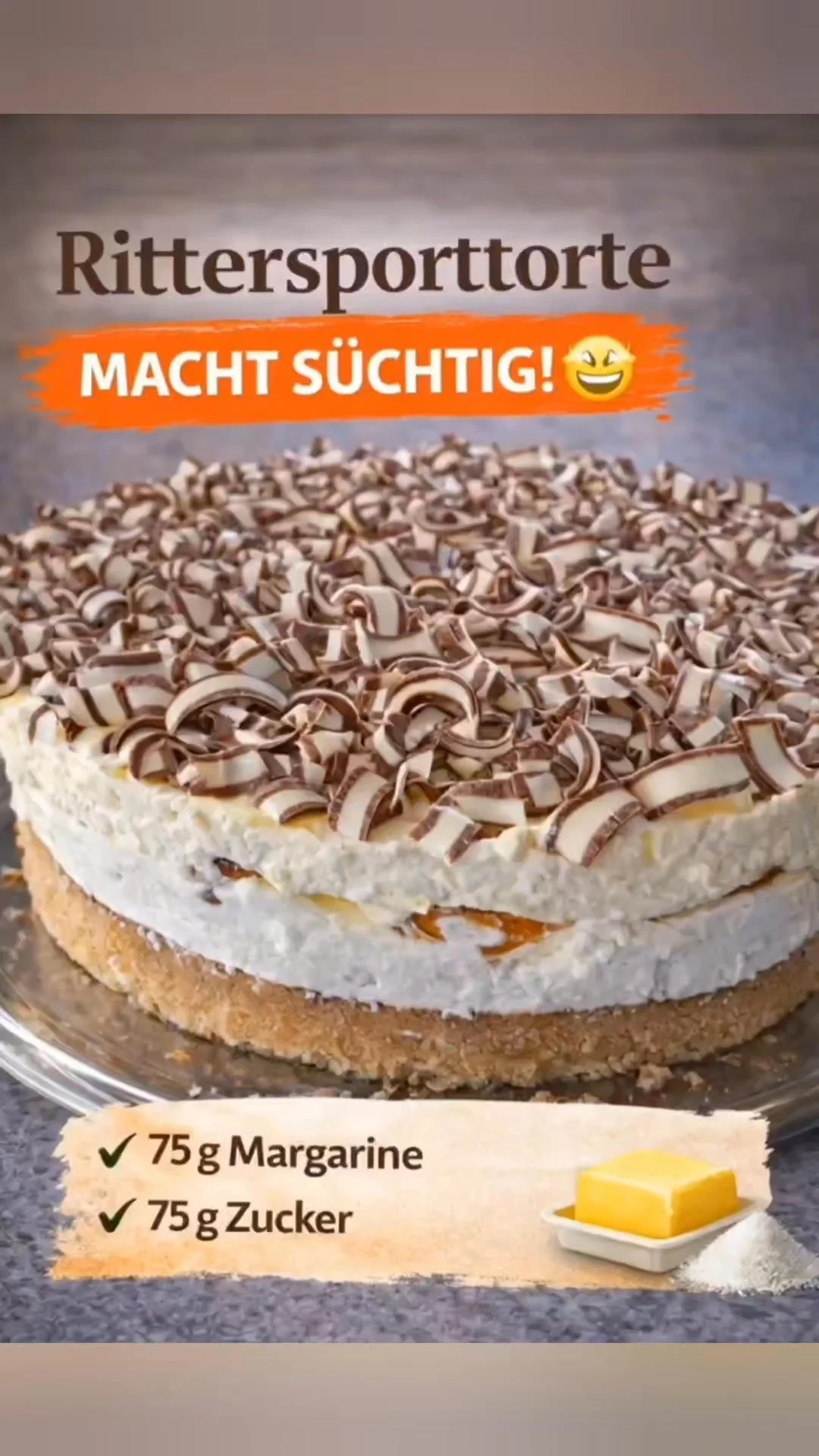 Leckere Rittersporttorte mit Schokolade und Nüssen, ideal für Dessertliebhaber
