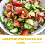 Schlankmacher-Gurkensalat mit frischen Zutaten auf einem Teller