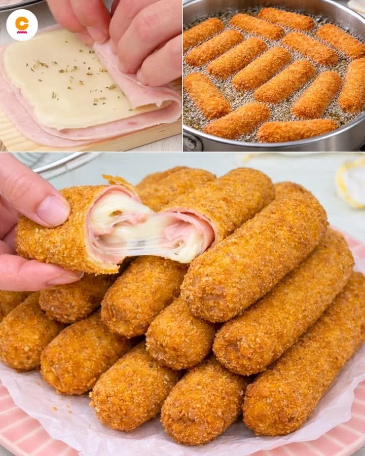 Leckere Prosciutto-Röllchen, die schmelzend und knusprig sind.