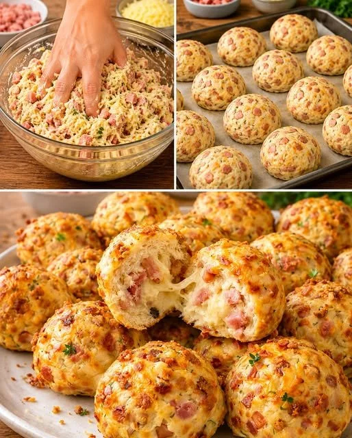 Schnelle Pizza Bällchen frisch aus dem Ofen serviert