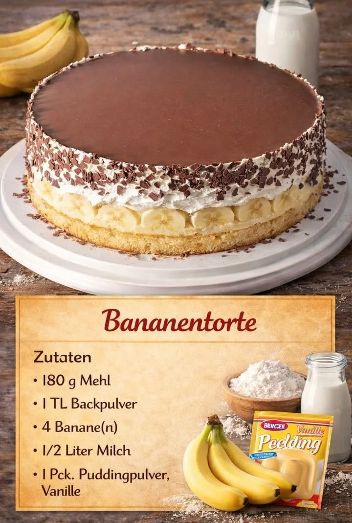 Cremige Banane Dessert - so lecker, dass niemand aufhören kann zu essen.