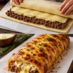 Knusprige Gerichte mit geschmolzenem Käse, frisch zubereitet und serviert.