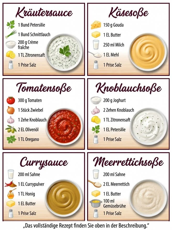Vielseitiger Soßen-Mix für köstliche Mahlzeiten