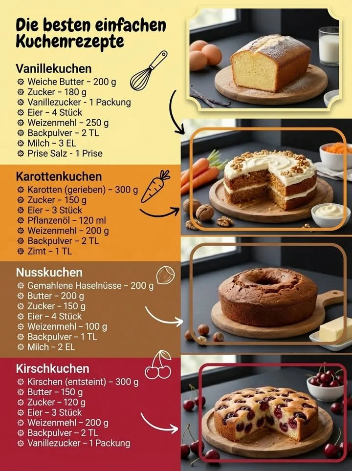 Einfache und leckere Kuchenrezepte für jeden Anlass