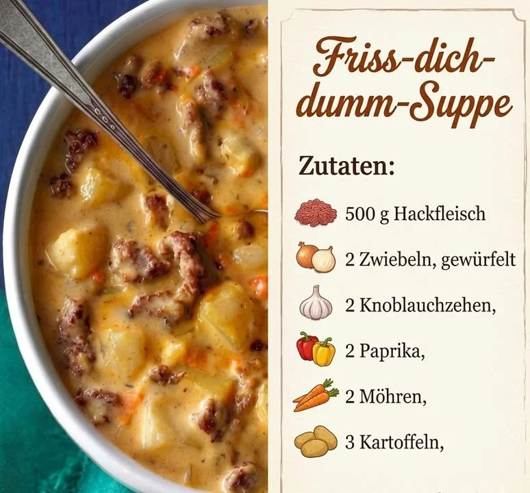 Schüssel mit leckerer, unwiderstehlicher Suppe, die für Genuss sorgt