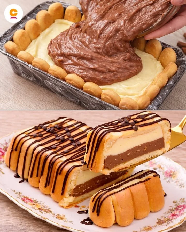Tiramisu ohne Backen mit Schichten aus Kaffee und Mascarponecreme