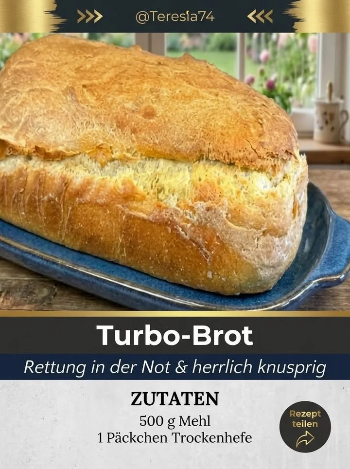 Turbo-Brot frisch gebacken, ein knuspriges Highlight für jede Mahlzeit.
