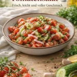 Türkischer Tomatensalat mit frischen Zutaten und würzigen Aromen