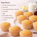 Fluffige Vanille Cupcakes auf einem schönen Dessertteller
