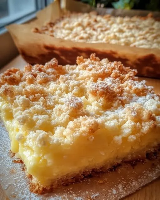 Leckerer Vanillepudding Streuselkuchen vom Blech mit Streuseln