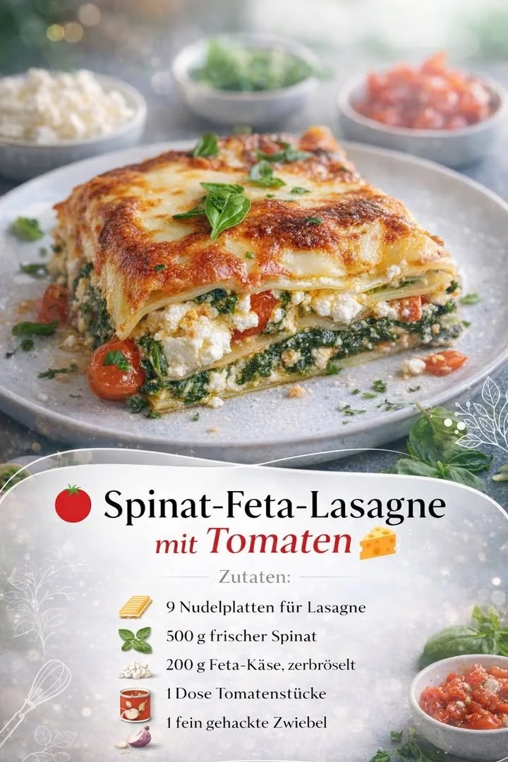 Leckere vegetarische Lasagne mit frischem Gemüse und Käsesauce